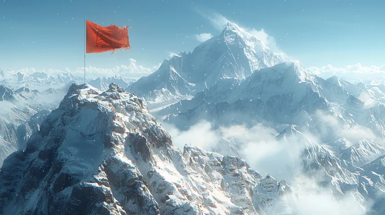 Bitcoiner Flies Orange Flag on Everest